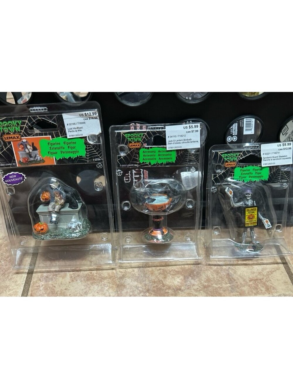 Lemax Spooky Town Halloween Figures Lot of 3 Retired Accessories